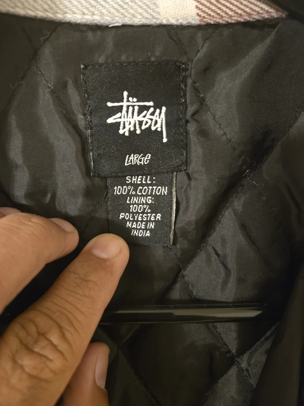Stüssy Quilted Plaid Overshirt Jacket – Size Large